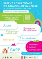 L'affiche de l'espace de ressourcement du CAPP APIMI, pour les familles