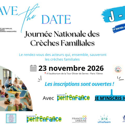 SAVE THE DATE : 23/11/2026 JOURNÉE NATIONALE DES CRÈCHES FAMILIALES